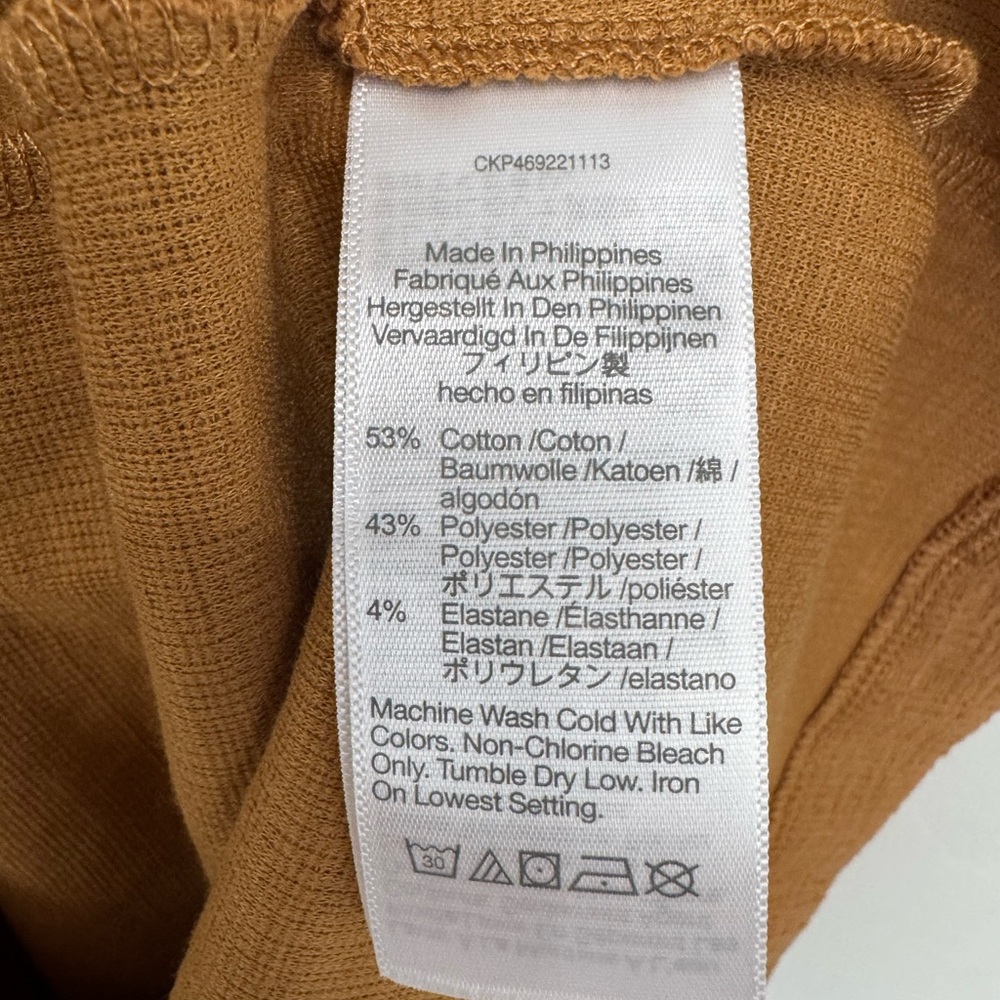 Madewell Cross Front Flutter Sleeve Mini Dress Toffee Brown Size M - Picture 6 of 6